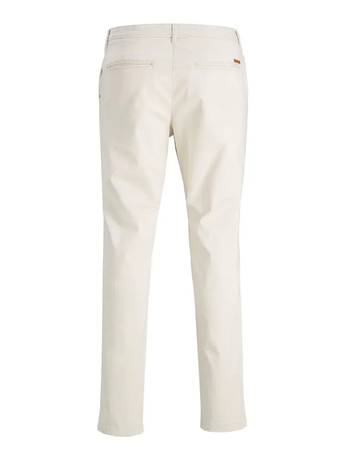 Trousers JACK and JONES Mens MARCO BOWIE SILVER BIRCH CHINOS White Silver Birch