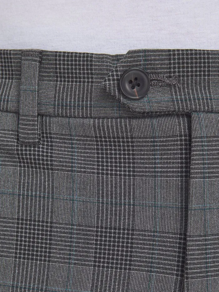Trousers JACK and JONES Mens MARCO CHECK CHINOS Grey White
