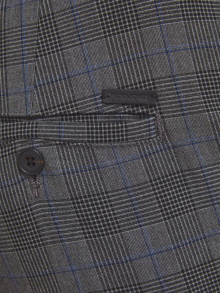 Trousers JACK and JONES Mens MARCO CHECK CHINOS Grey White