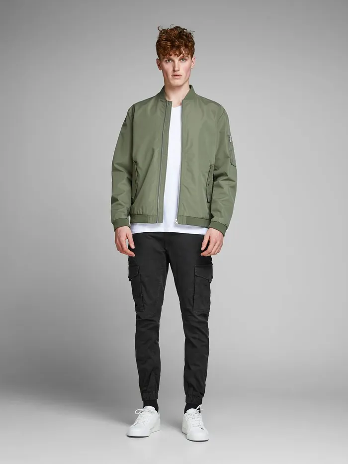 Trousers JACK and JONES Mens PAUL FLAKE AKM 542 CARGO PANTS Black Black Gift Ideas