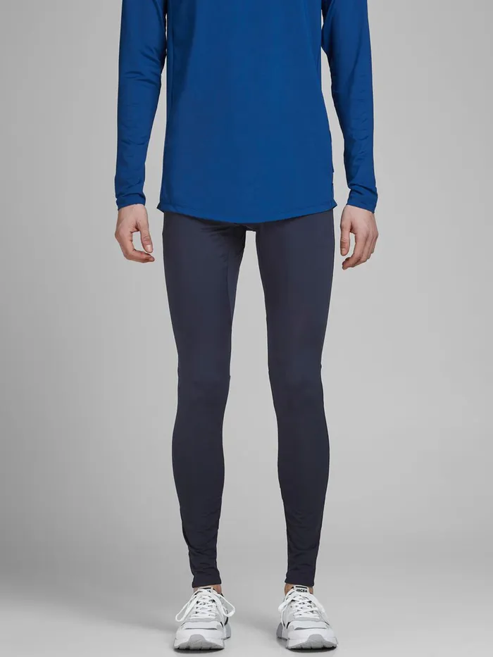 Trousers JACK and JONES Mens PERFORMANCE RUNNING TIGHTS Blue Navy Blazer Casaul