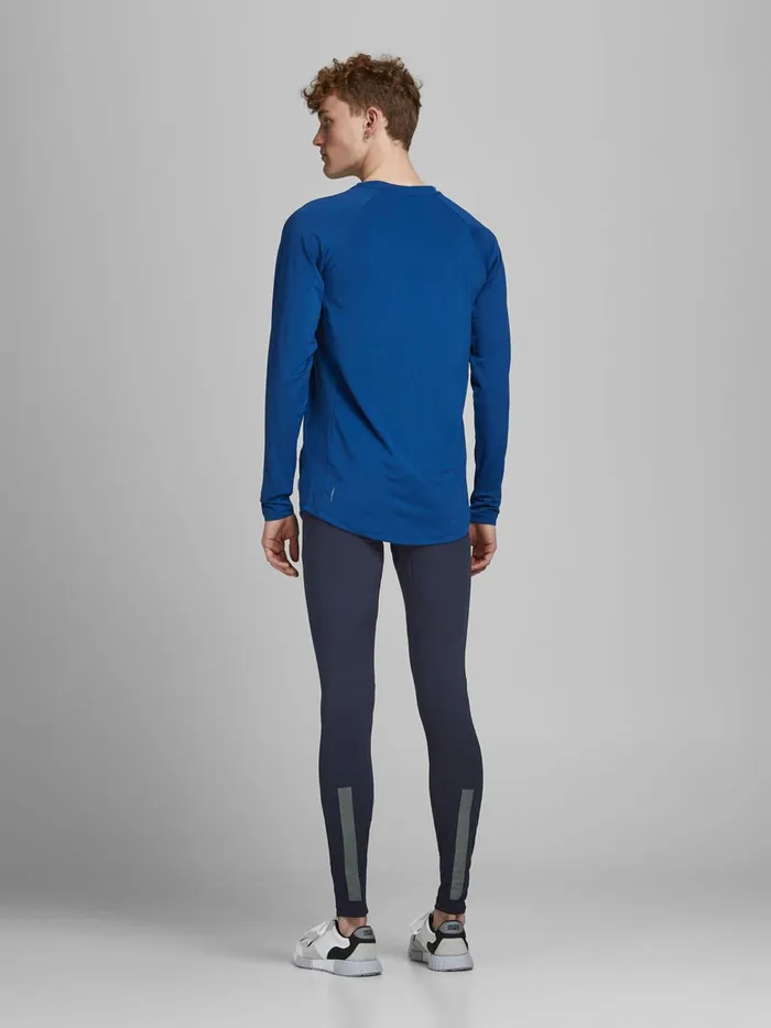 Trousers JACK and JONES Mens PERFORMANCE RUNNING TIGHTS Blue Navy Blazer Casaul