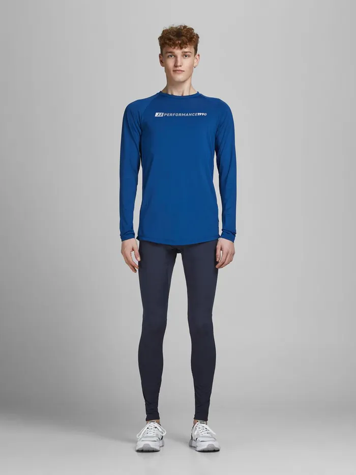 Trousers JACK and JONES Mens PERFORMANCE RUNNING TIGHTS Blue Navy Blazer Casaul