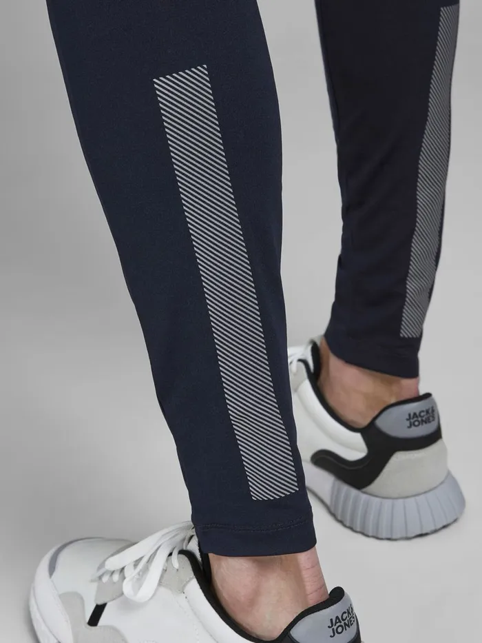 Trousers JACK and JONES Mens PERFORMANCE RUNNING TIGHTS Blue Navy Blazer Casaul