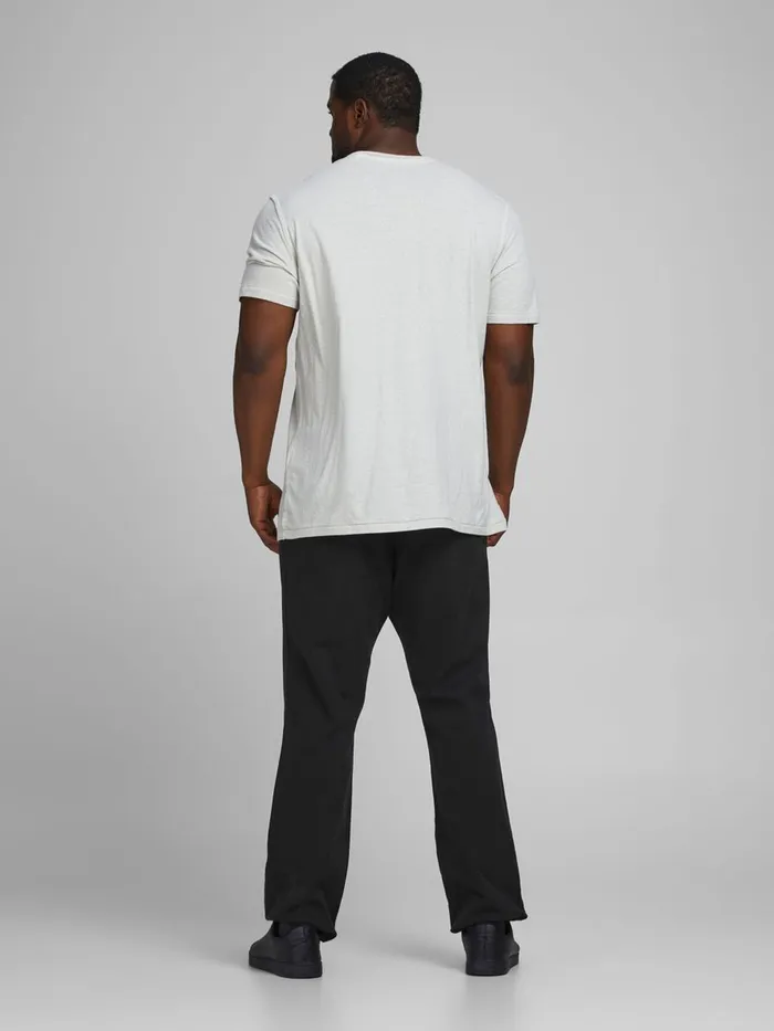 Trousers JACK and JONES Mens ROY DAVE AKM 1027 PLUS SIZE CARGO TROUSERS Black Black