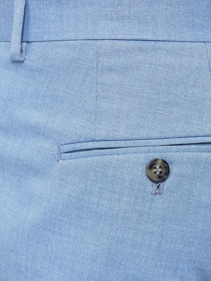 Trousers JACK and JONES Mens SUPER SLIM FIT SUIT TROUSERS Blue Chambray Blue