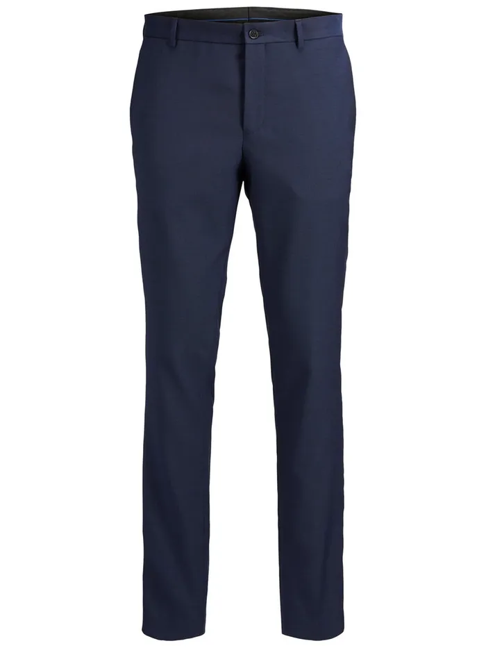 Trousers JACK and JONES Mens SUPER SLIM FIT SUIT TROUSERS Blue Dark Navy