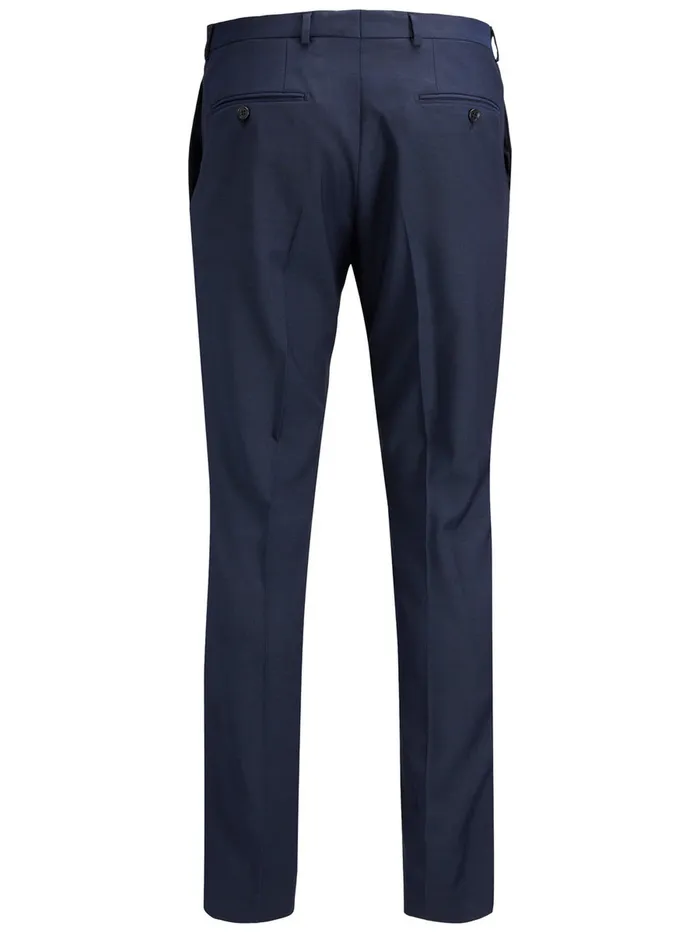 Trousers JACK and JONES Mens SUPER SLIM FIT SUIT TROUSERS Blue Dark Navy