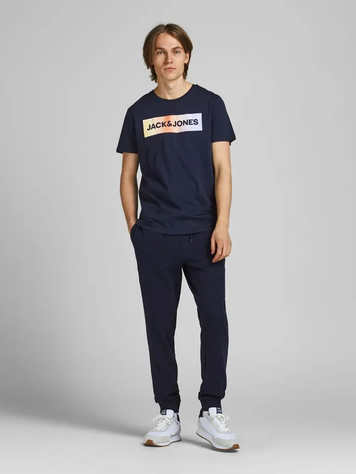 Trousers JACK and JONES Mens SWEATPANTS AND TSHIRT LOUNGEWEAR Blue Navy Blazer Gift 4 You