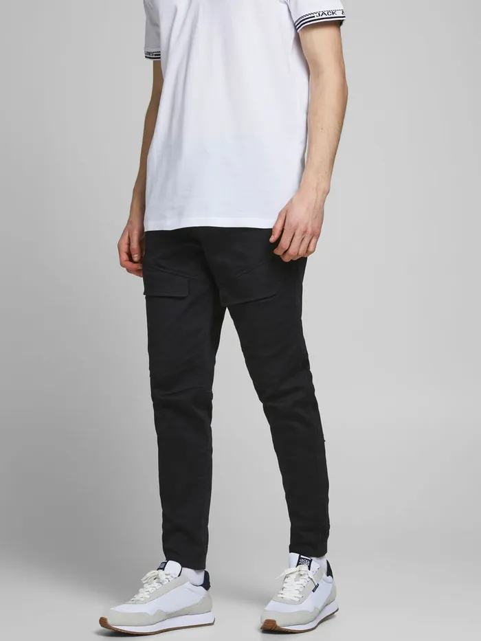 Trousers JACK and JONES Mens WILL GUS TROUSERS Black Black