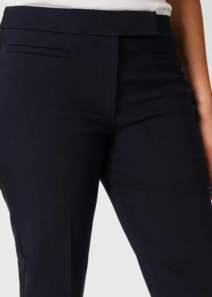 Trousers Women HOBBS Annie Slim Trousers With Stretch Navy
