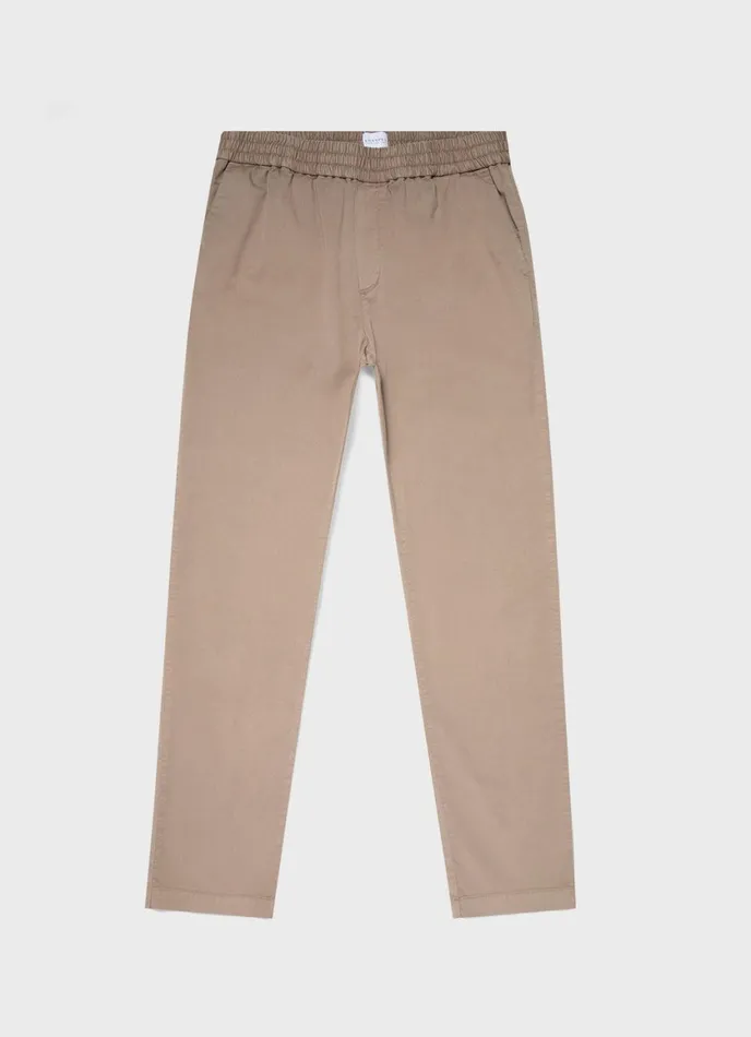 Twill Drawstring Trouser Dark Stone Men SUNSPEL Pants