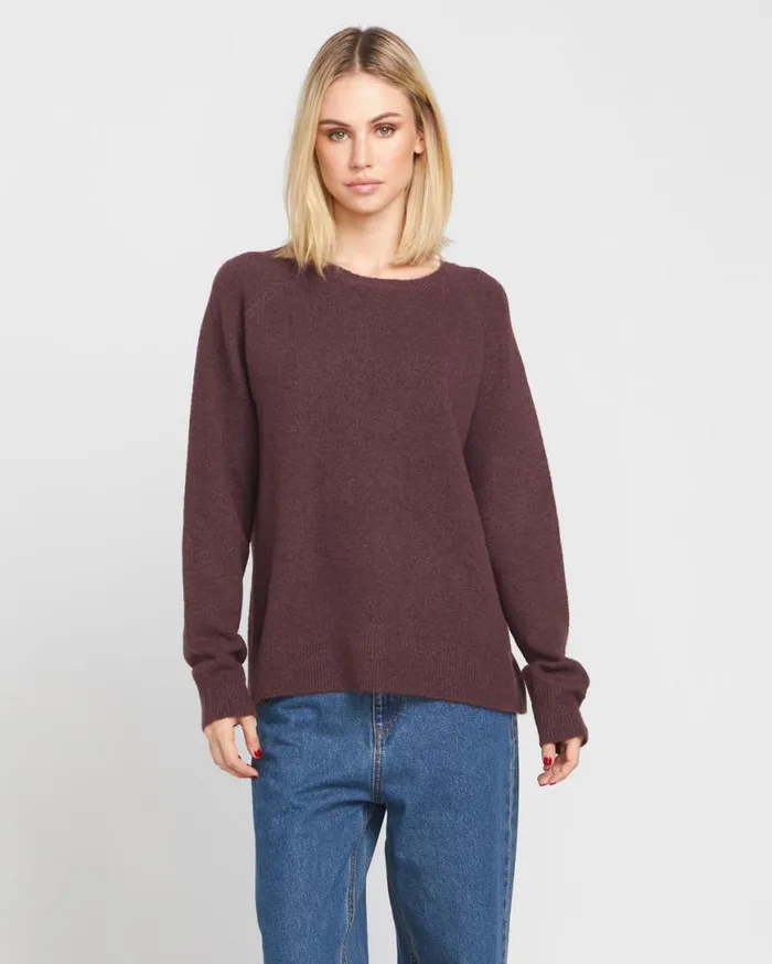 Twinkle Teas Sweater 8211 Espresso Womens Volcom Sweaters and Cardigans