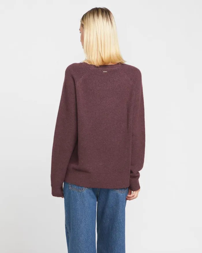 Twinkle Teas Sweater 8211 Espresso Womens Volcom Sweaters and Cardigans