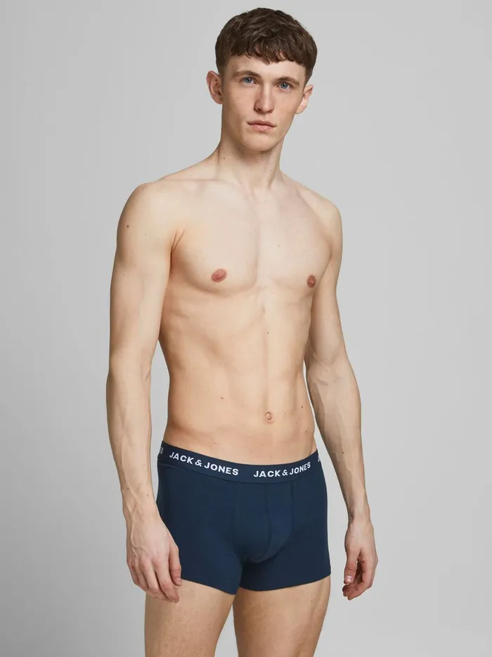 Underwear JACK and JONES Mens 12PACK TRUNKS Grey Navy Blazer Cheap On Sale