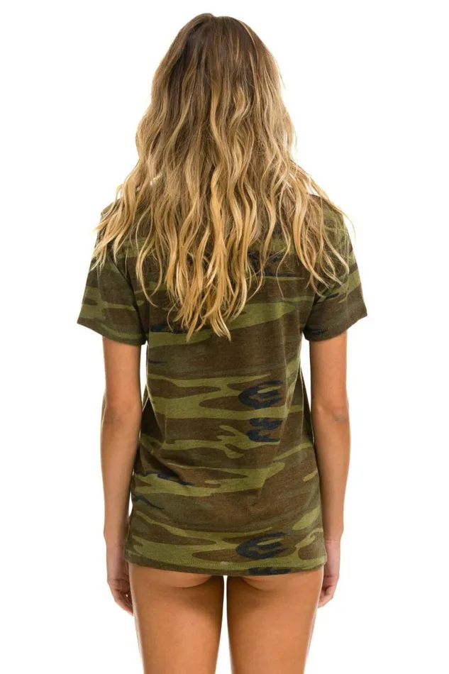 University Of Texas Crew Tee Shirt 8211 Camo WomenMen Aviator Nation Tees