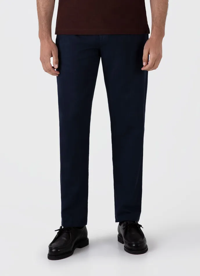 ussunspel Cotton Linen Trouser Navy Men Pants ussunspel Cotton Linen Trouser Navy Men Pants