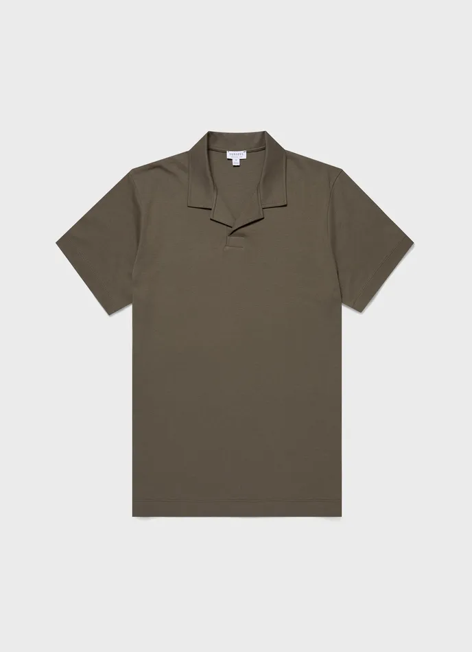 ussunspel Polo Shirts Men Heavyweight Polo Shirt Khaki