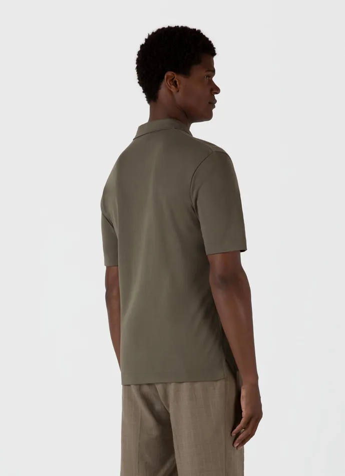 ussunspel Polo Shirts Men Heavyweight Polo Shirt Khaki ussunspel Polo Shirts Men Heavyweight Polo Shirt Khaki