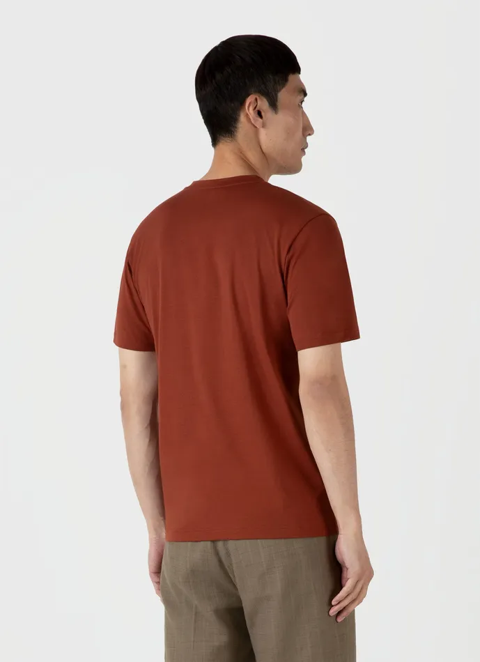 ussunspel Tshirts Men Riviera Midweight Tshirt Dark Clay ussunspel Tshirts Men Riviera Midweight Tshirt Dark Clay