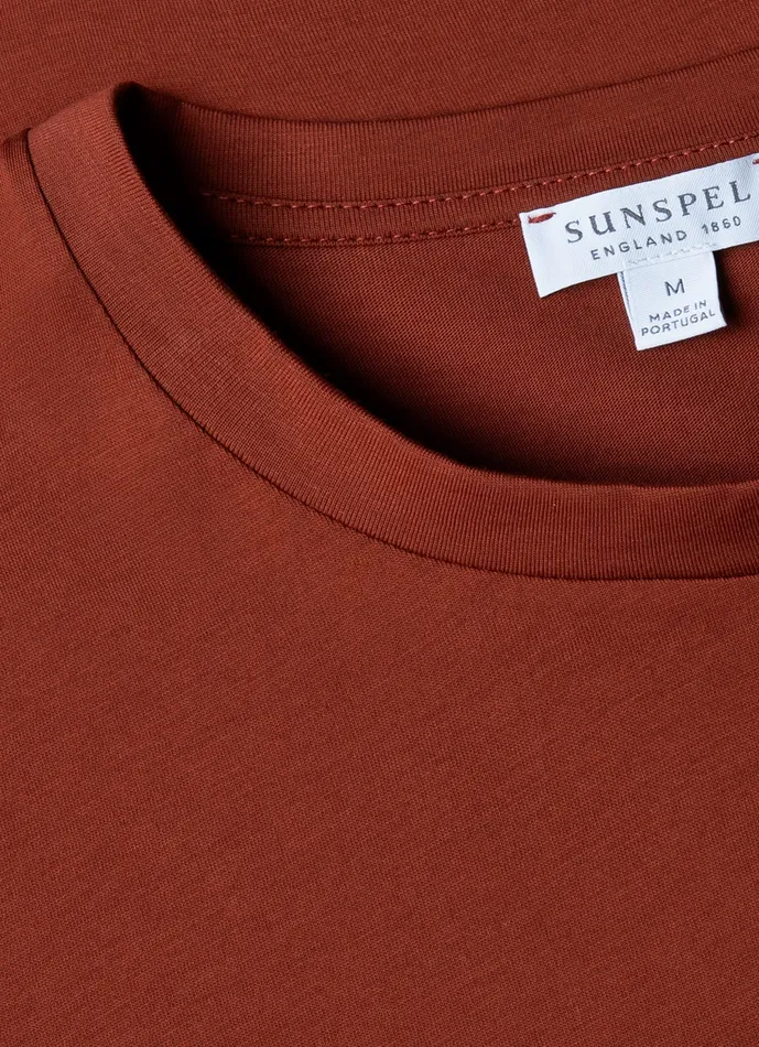 ussunspel Tshirts Men Riviera Midweight Tshirt Dark Clay ussunspel Tshirts Men Riviera Midweight Tshirt Dark Clay