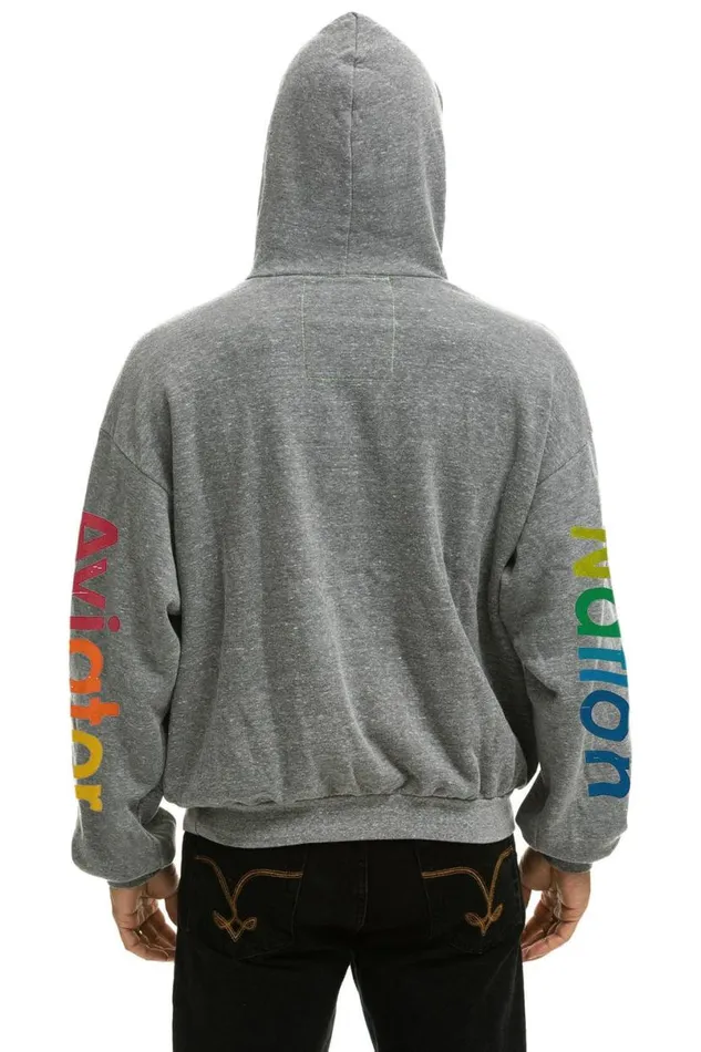 Vail Relaxed Pullover Hoodie 8211 Heather Grey WomenMen Aviator Nation Hoodies