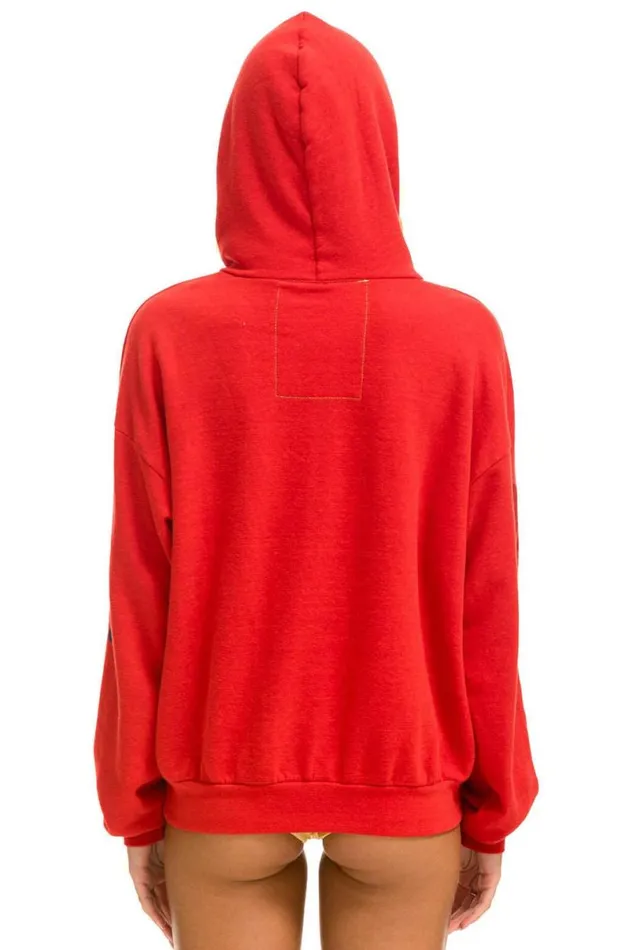 Vail Relaxed Pullover Hoodie 8211 Red WomenMen Aviator Nation Hoodies