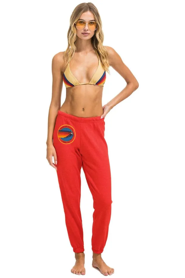 Vail Sweatpants 8211 Red Women Aviator Nation Sweatpants