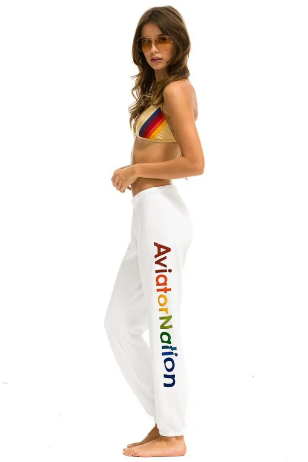 Vail Sweatpants 8211 White Women Aviator Nation Sweatpants