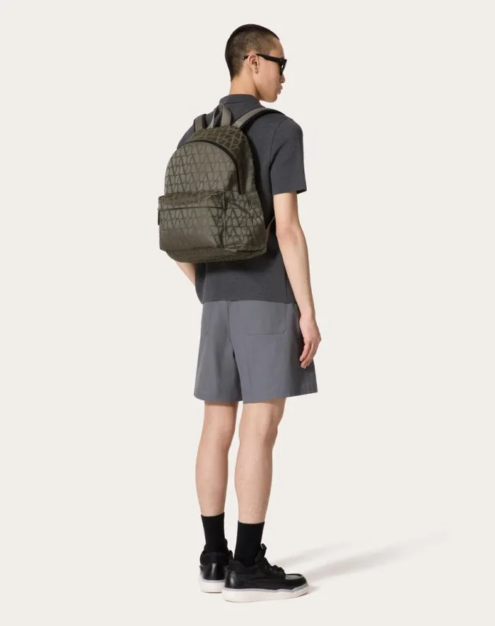 Valentino Backpacks Man Toile Iconographe Backpack In Technical Fabric For Man In Military Green Military Green Valentino Backpacks Man Toile Iconographe Backpack In Technical Fabric For Man In Military Green Military Green