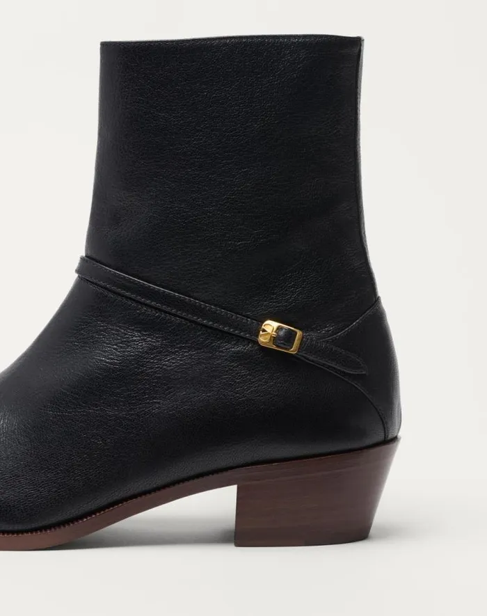 Valentino Boots Man Pat Ankle Boot In Kidskin For Man In Black Black Valentino Boots Man Pat Ankle Boot In Kidskin For Man In Black Black