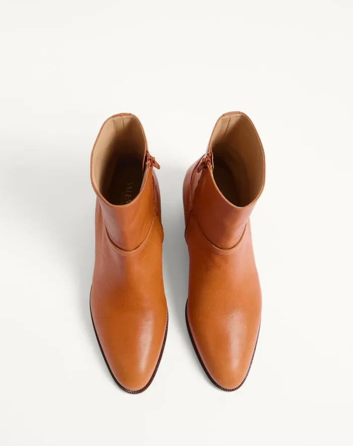 Valentino Boots Man Pat Ankle Boot In Kidskin For Man In Black Black Valentino Boots Man Pat Ankle Boot In Kidskin For Man In Black Black