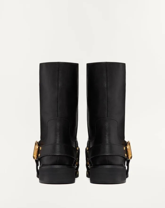 Valentino Boots Woman Vlogo Signature Calfskin Ankle Boot 30mm For Woman In Black Black Valentino Boots Woman Vlogo Signature Calfskin Ankle Boot 30mm For Woman In Black Black