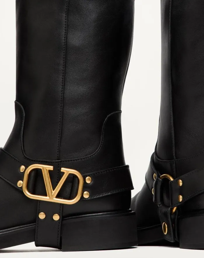 Valentino Boots Woman Vlogo Signature Calfskin Ankle Boot 30mm For Woman In Black Black Valentino Boots Woman Vlogo Signature Calfskin Ankle Boot 30mm For Woman In Black Black