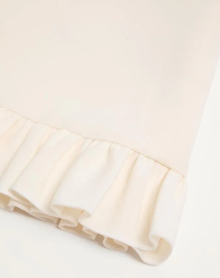 Valentino Dresses Woman Crepe Couture Short Dress For Woman In Ivory Ivory Valentino Dresses Woman Crepe Couture Short Dress For Woman In Ivory Ivory