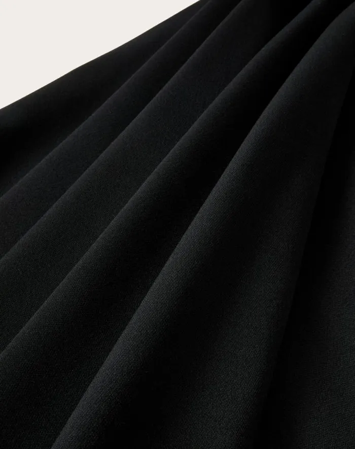 Valentino Dresses Woman Luxury Crepe Midi Dress For Woman In Black Black Valentino Dresses Woman Luxury Crepe Midi Dress For Woman In Black Black