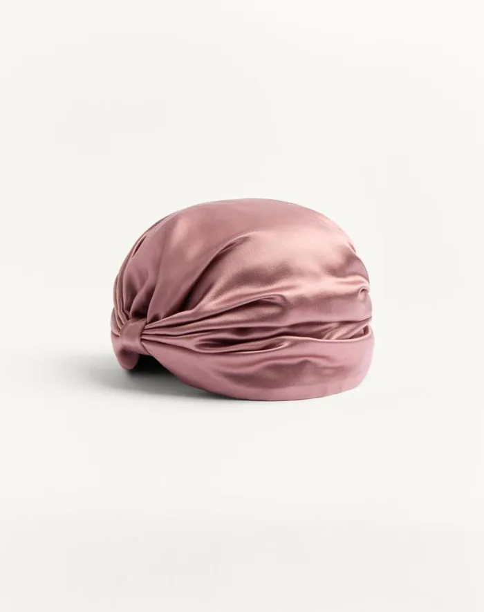 Valentino Hats And Gloves Woman Silk Turban Scarf For Woman In Goldpink Goldpink Valentino Hats And Gloves Woman Silk Turban Scarf For Woman In Goldpink Goldpink