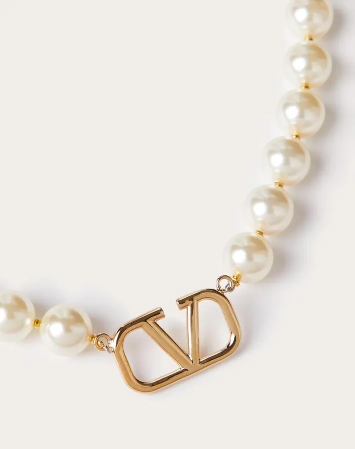 Valentino Jewelry Man Vlogo Signature Metal Choker With Swarovski Pearls For Man In Ruthenium Ruthenium Valentino Jewelry Man Vlogo Signature Metal Choker With Swarovski Pearls For Man In Ruthenium Ruthenium