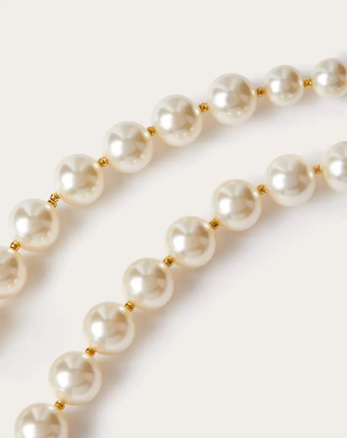 Valentino Jewelry Man Vlogo Signature Metal Choker With Swarovski Pearls For Man In Ruthenium Ruthenium Valentino Jewelry Man Vlogo Signature Metal Choker With Swarovski Pearls For Man In Ruthenium Ruthenium