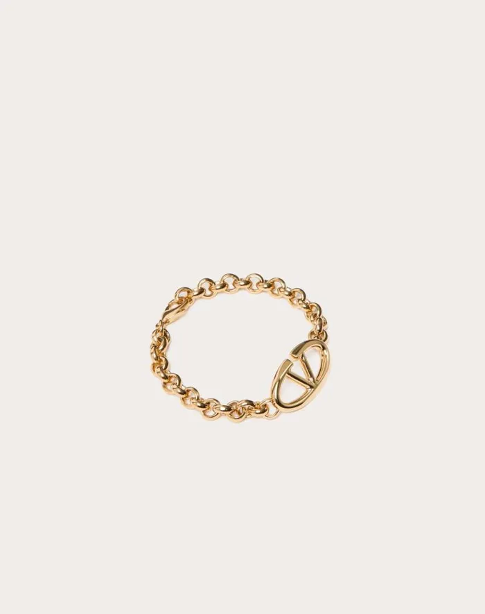Valentino Jewelry Man Vlogo The Bold Edition Metal Bracelet For Man In Gold Gold Valentino Jewelry Man Vlogo The Bold Edition Metal Bracelet For Man In Gold Gold