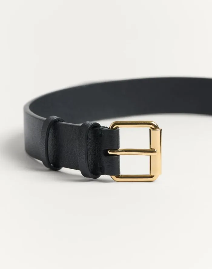 Valentino Jewelry Woman Valentino Garavani Vlogo Signature Leather And Metal Choker For Woman In Black Black