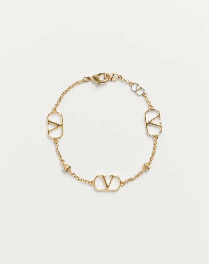 Valentino Jewelry Woman Vlogo Signature Metal Bracelet For Woman In Gold Gold