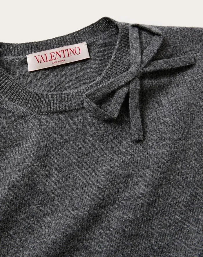 Valentino Knitwear Woman Wool Sweater For Woman In Grey Grey