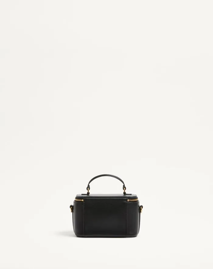 Valentino Mini Bags Woman Loc Mini Handbag In Calfskin For Woman In Black Black Valentino Mini Bags Woman Loc Mini Handbag In Calfskin For Woman In Black Black