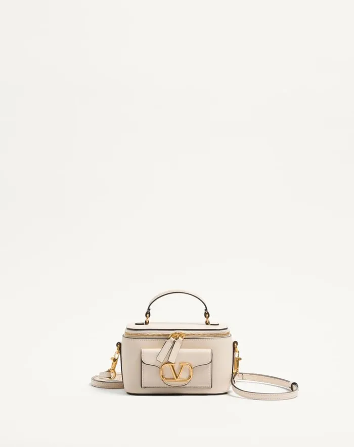 Valentino Mini Bags Woman Loc Mini Handbag In Calfskin For Woman In Black Black Valentino Mini Bags Woman Loc Mini Handbag In Calfskin For Woman In Black Black