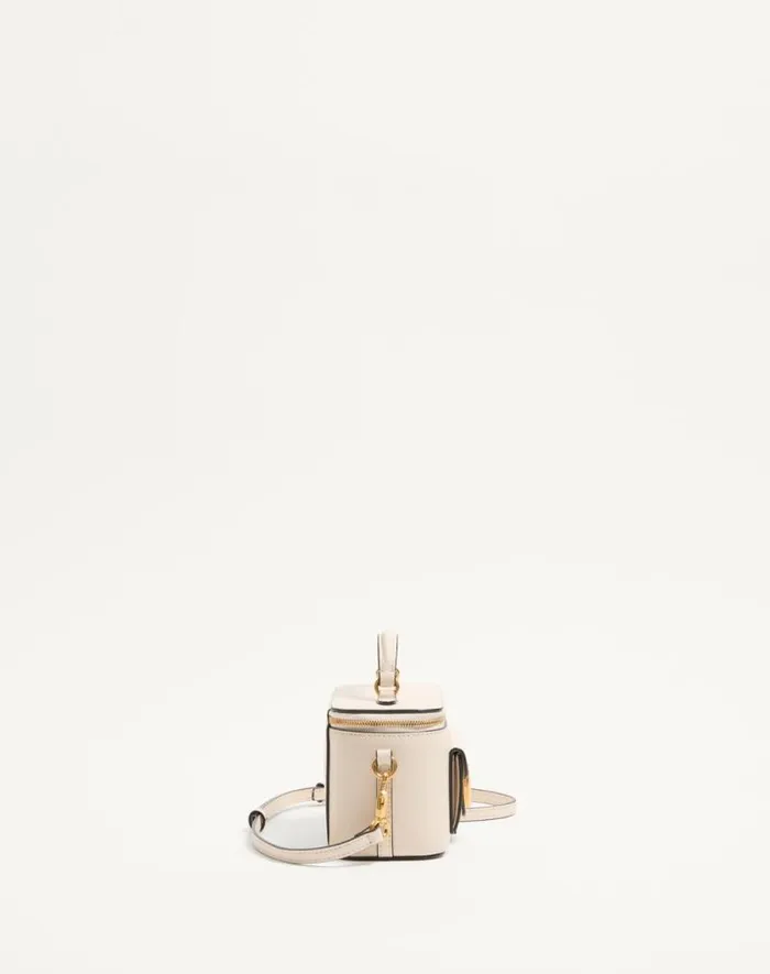 Valentino Mini Bags Woman Loc Mini Handbag In Calfskin For Woman In Black Black Valentino Mini Bags Woman Loc Mini Handbag In Calfskin For Woman In Black Black