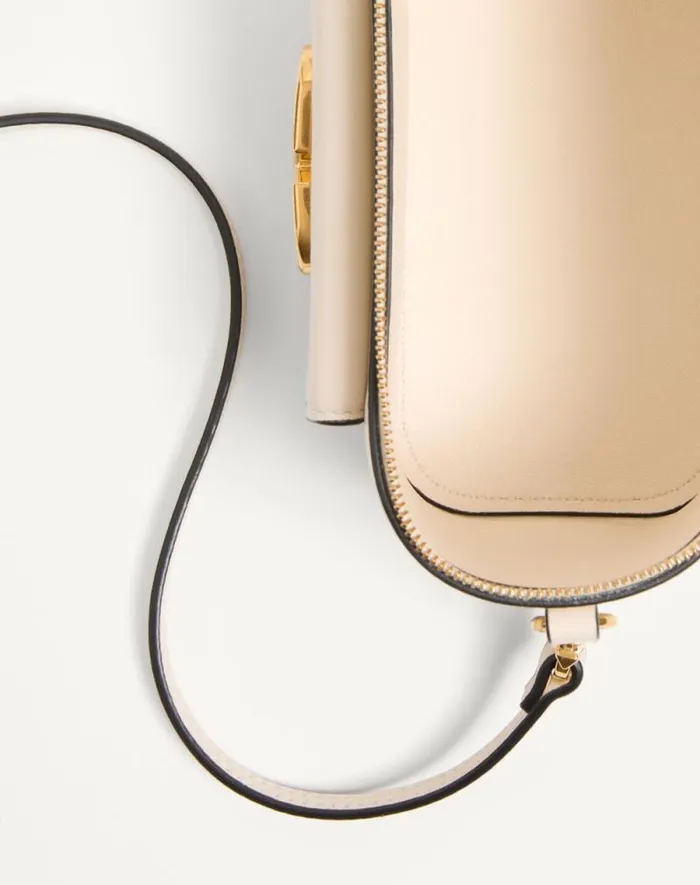 Valentino Mini Bags Woman Loc Mini Handbag In Calfskin For Woman In Black Black Valentino Mini Bags Woman Loc Mini Handbag In Calfskin For Woman In Black Black