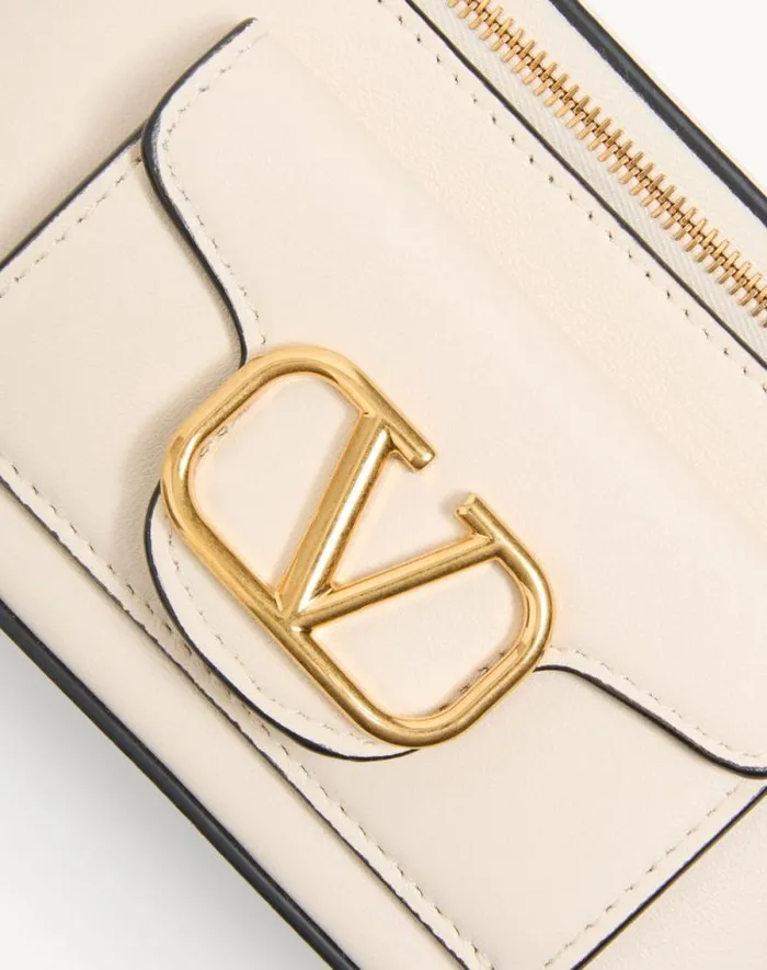 Valentino Mini Bags Woman Loc Mini Handbag In Calfskin For Woman In Black Black Valentino Mini Bags Woman Loc Mini Handbag In Calfskin For Woman In Black Black