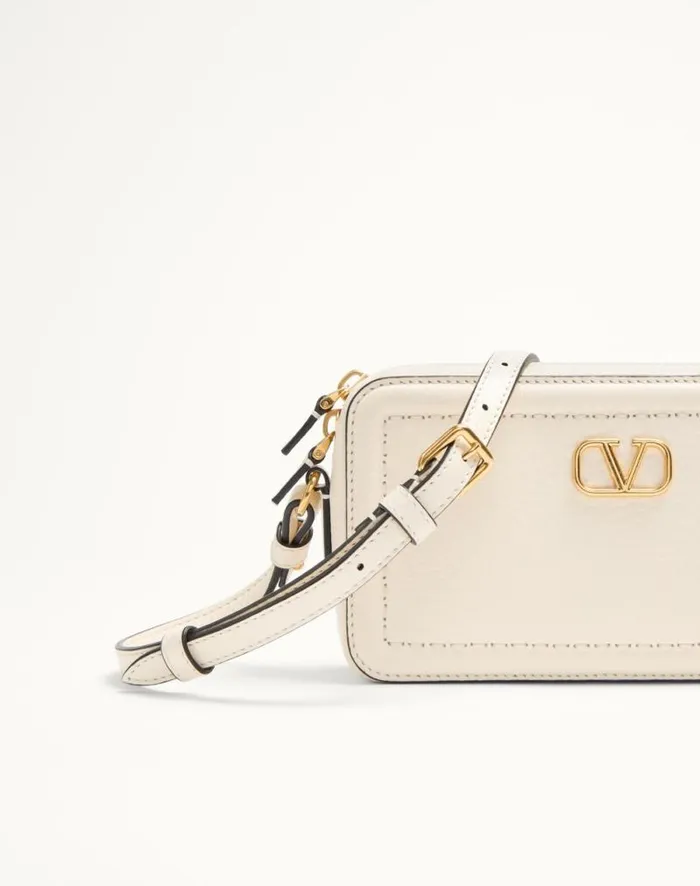 Valentino Mini Bags Woman Valentino Garavani Alltime Mini Shoulder Bag In Grainy Calfskin For Woman In Almond Almond Valentino Mini Bags Woman Valentino Garavani Alltime Mini Shoulder Bag In Grainy Calfskin For Woman In Almond Almond