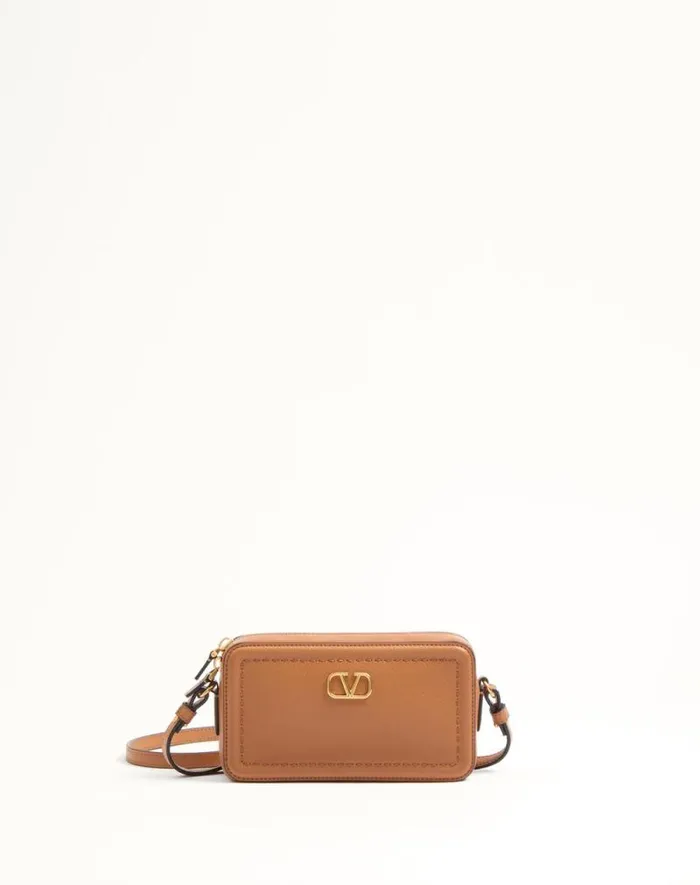 Valentino Mini Bags Woman Valentino Garavani Alltime Mini Shoulder Bag In Grainy Calfskin For Woman In Almond Almond Valentino Mini Bags Woman Valentino Garavani Alltime Mini Shoulder Bag In Grainy Calfskin For Woman In Almond Almond